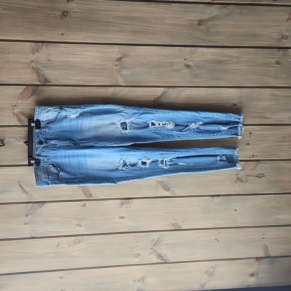 VIP Jeans Size 7/8 Hi-Rise Distressed Stretch Skinny